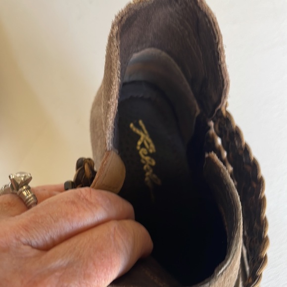 COPY - Anthropologie Rebels Calista suede leather Braided Ankle Booties Size 7.5 - Picture 7 of 11